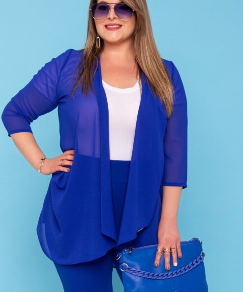 Alternative view of Wannabee királykék Yolanda kardigán