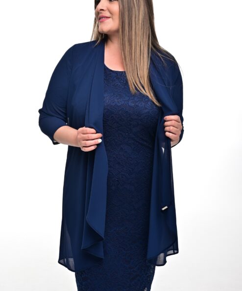 Alternative view of Wannabee sötétkék Yolanda kardigán