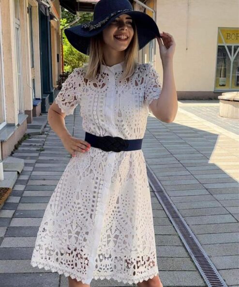 Női szalmakalap (sötétkék, fekete)