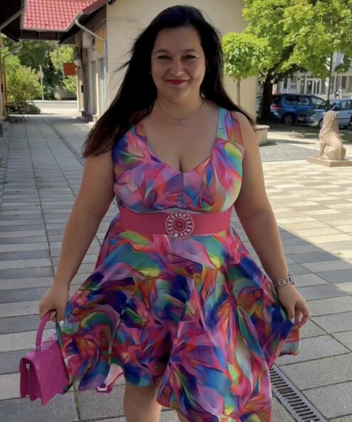 Mystic Day színes mintás Lauren ruha