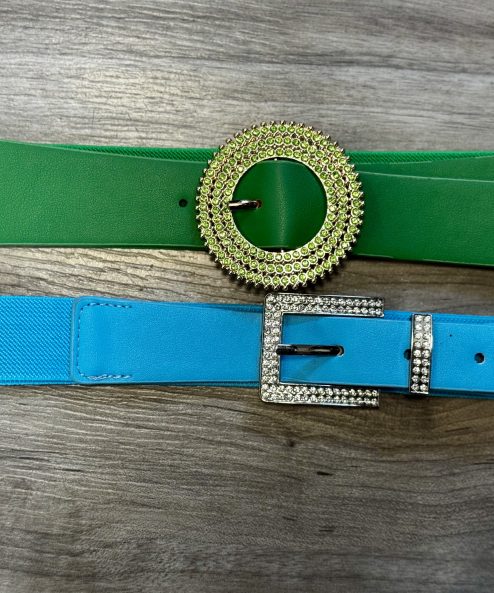 Köves csatos vékony gumis öv (több szín)