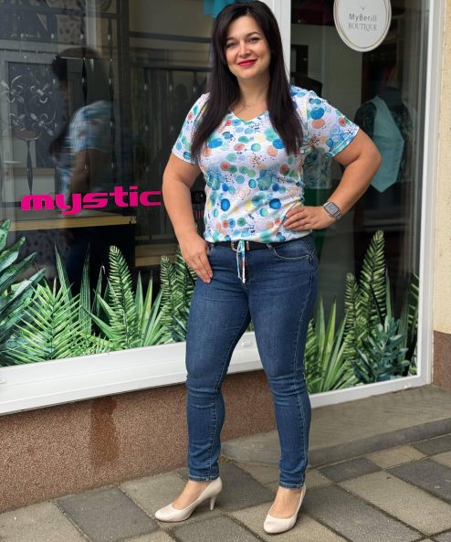 Alternative view of Farmernadrág Pamut Push up Farmerkék