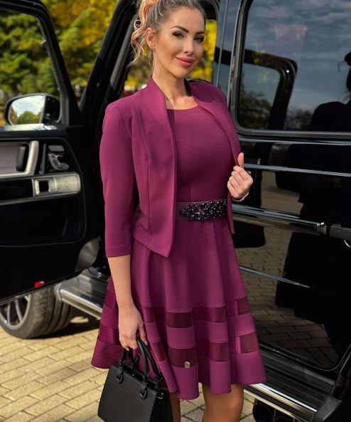 Mystic Day sötétlila ujjatlan necces Babaruha