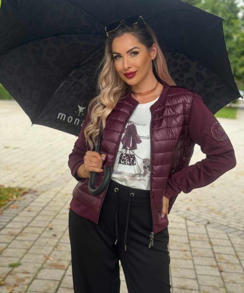 Monari bordó steppelt kiskabát