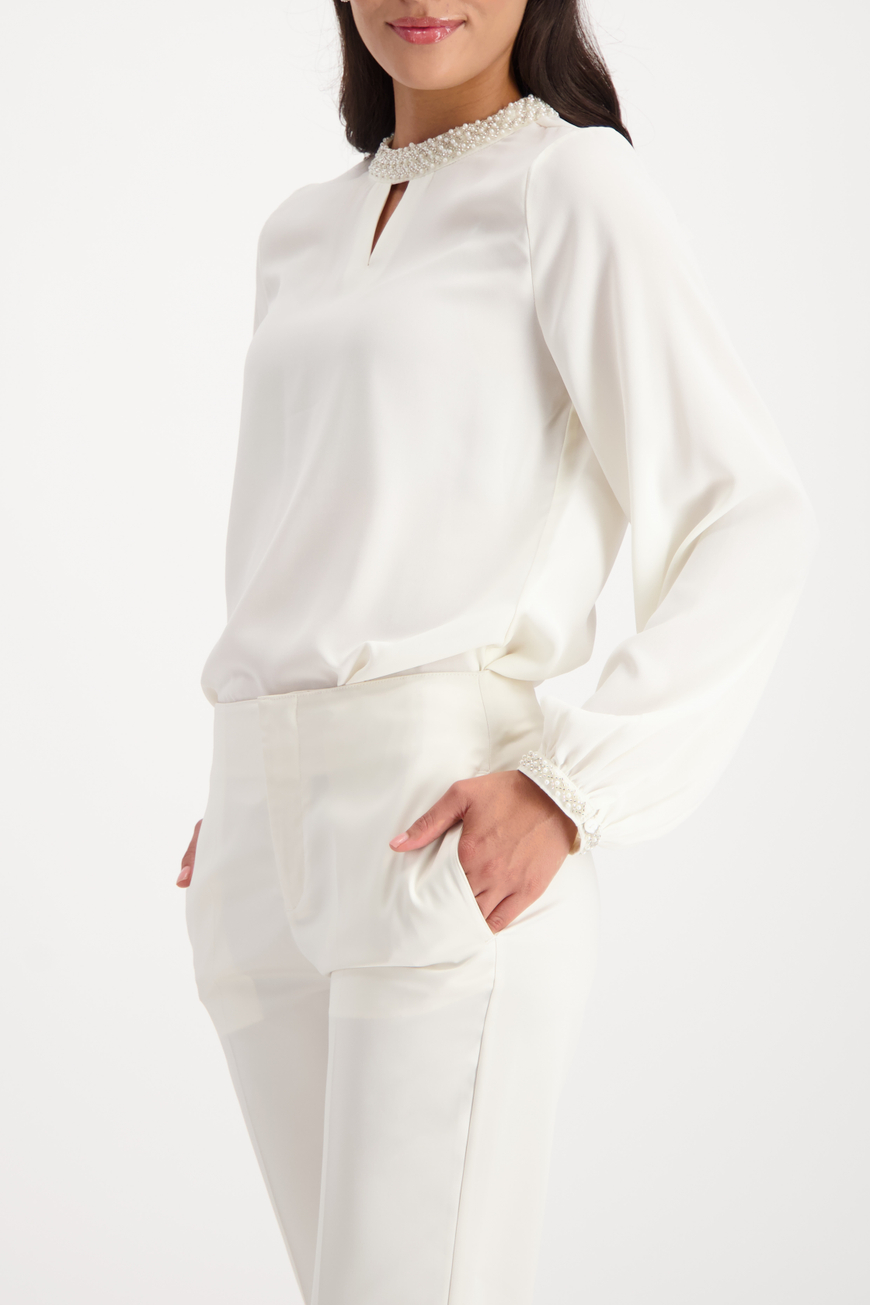 Monari Georgett blúz gyöngyökkel díszítve - Image 4