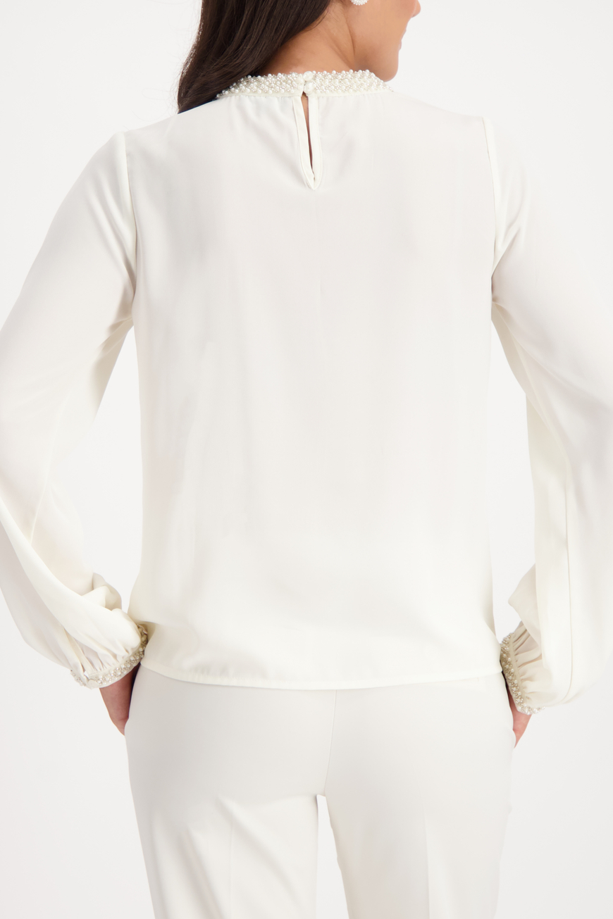 Monari Georgett blúz gyöngyökkel díszítve - Image 5