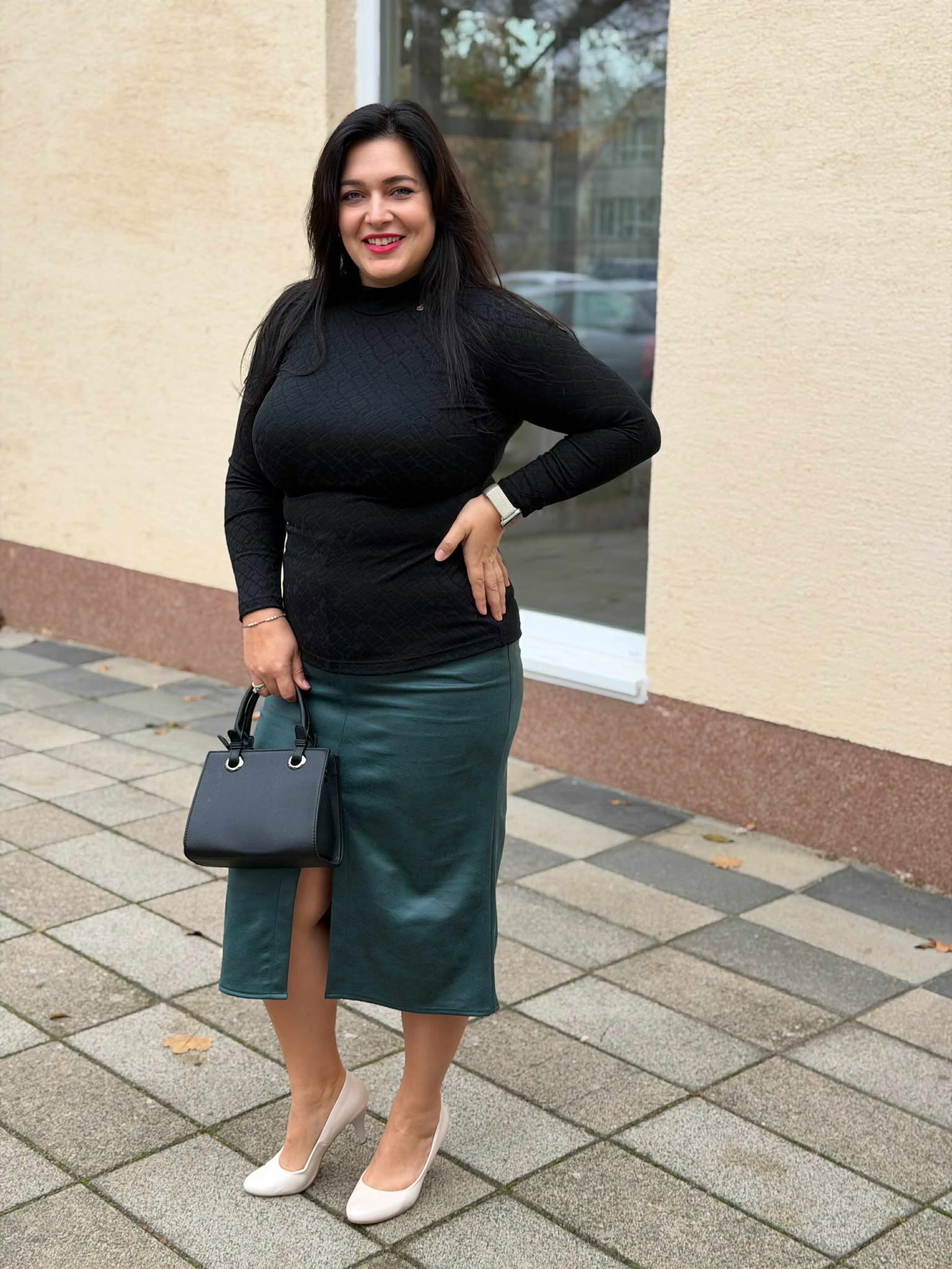 Mystic Day velúrbőr Merida szoknya sötétzöld - Image 4