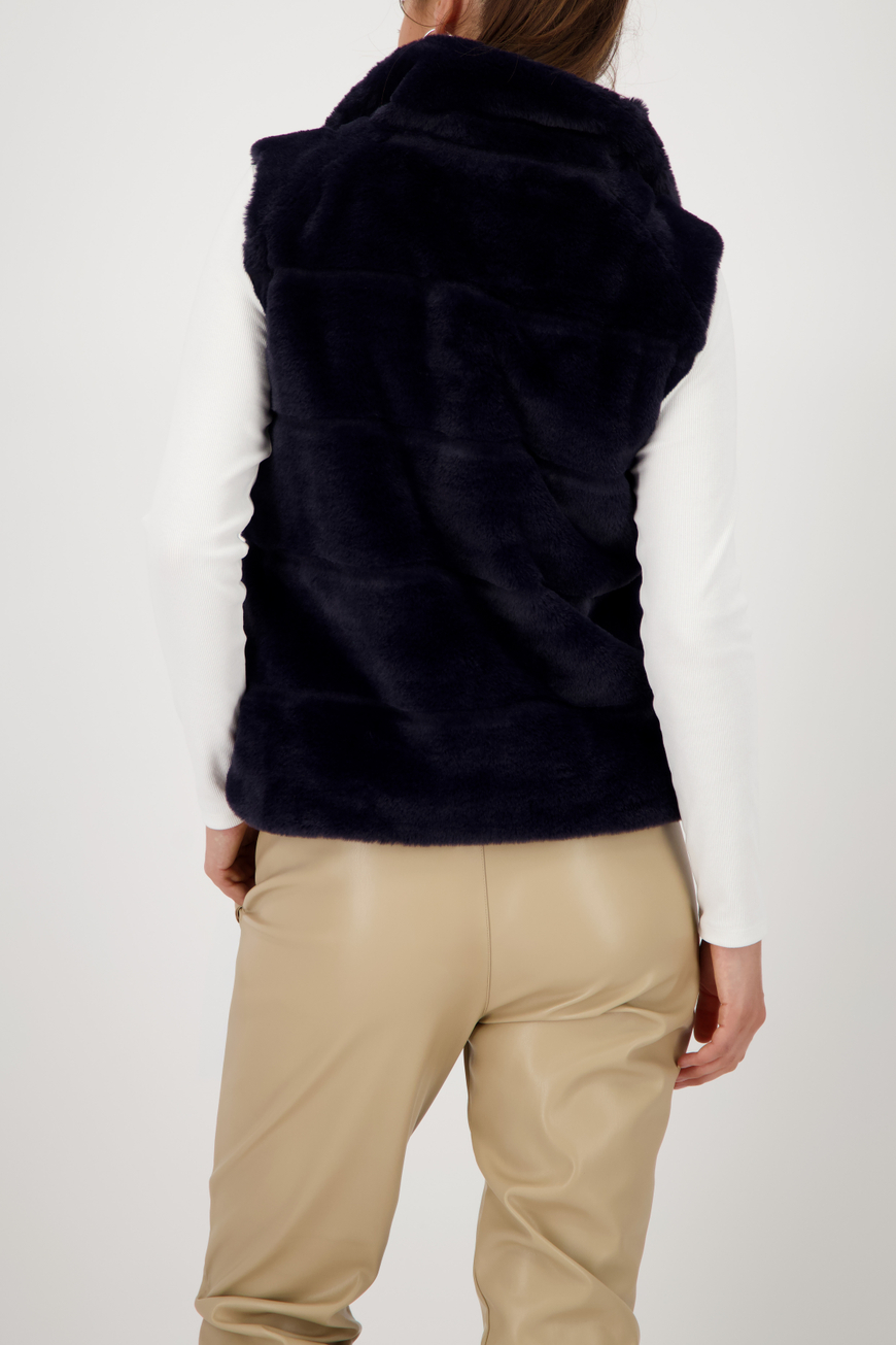 Monari műszőrme mellény sötétkék - Image 4