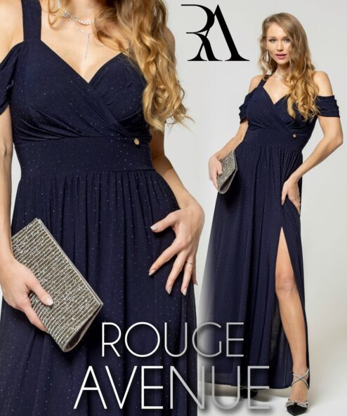 Alternative view of Rouge Avenue Delirium maxi ruha sötétkék