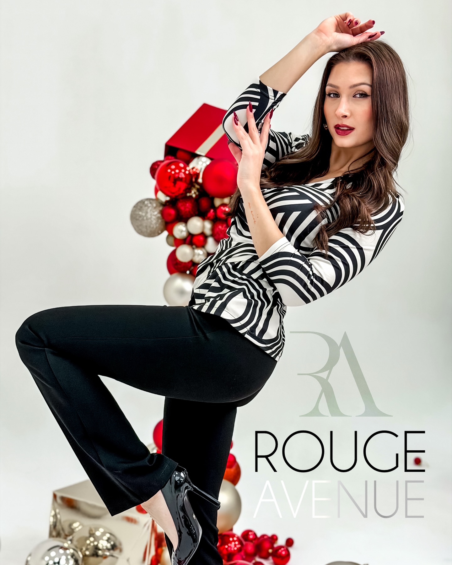 Rouge Avenue Ramóna felső krém-fekete - Image 2