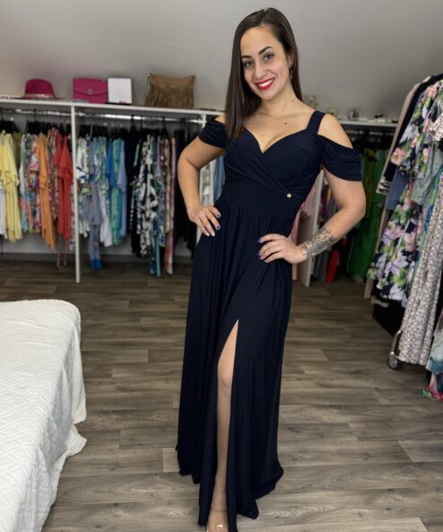 Alternative view of Rouge Avenue Delirium maxi ruha sötétkék