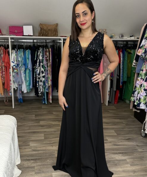 Rouge Avenue Gertrúdisz maxi ruha fekete