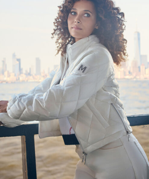 Monari steppelt kabát álló gallérral