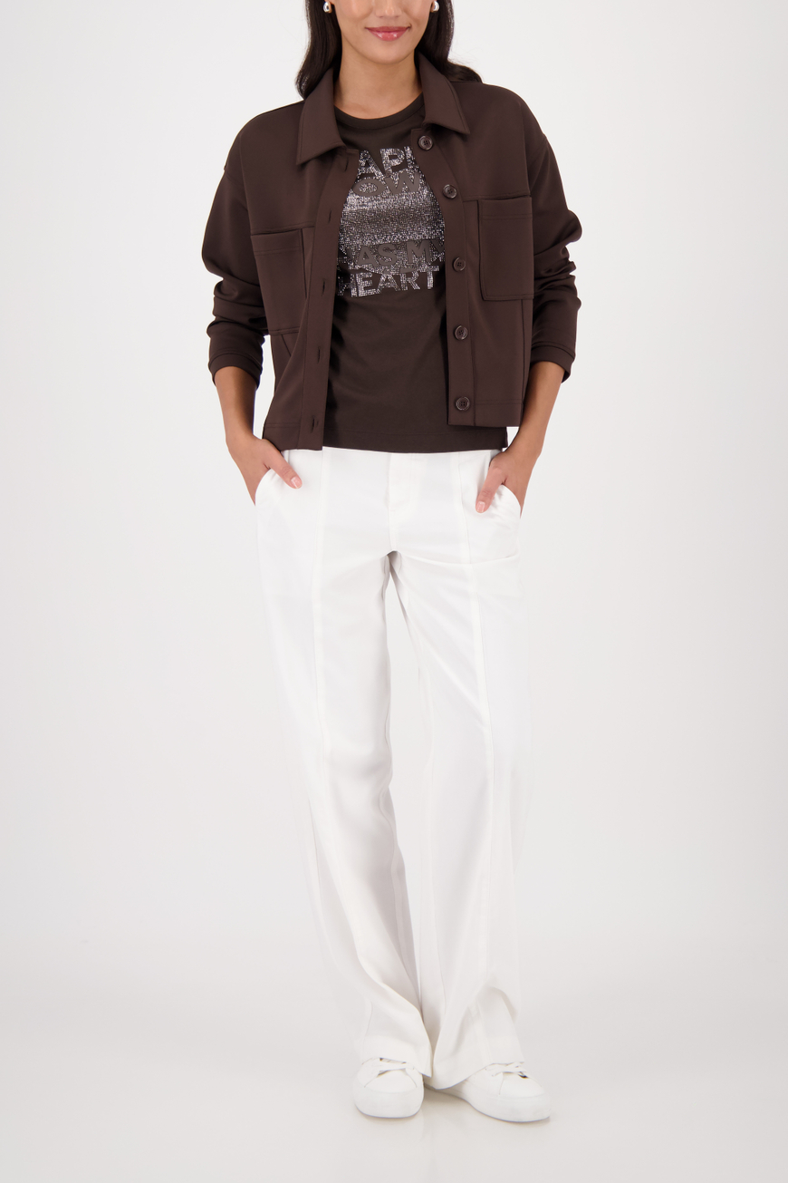 Monari barna strasszos és feliratos felső - Image 5