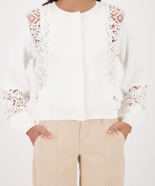 Monari csipkebetétes kardigán