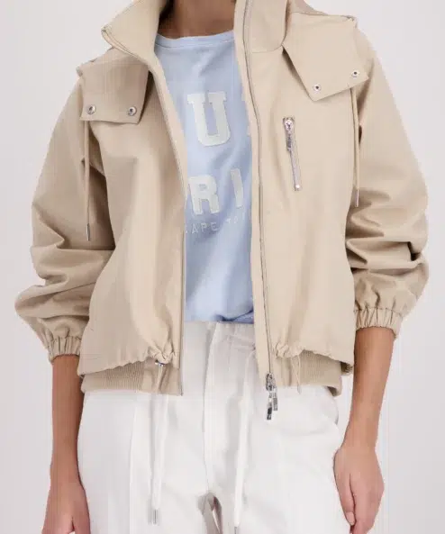 A Monari rövid kapucnis kabát bézs alternatív nézete