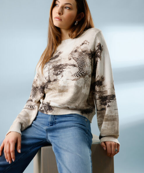 Monari szavanna mintás pulóver