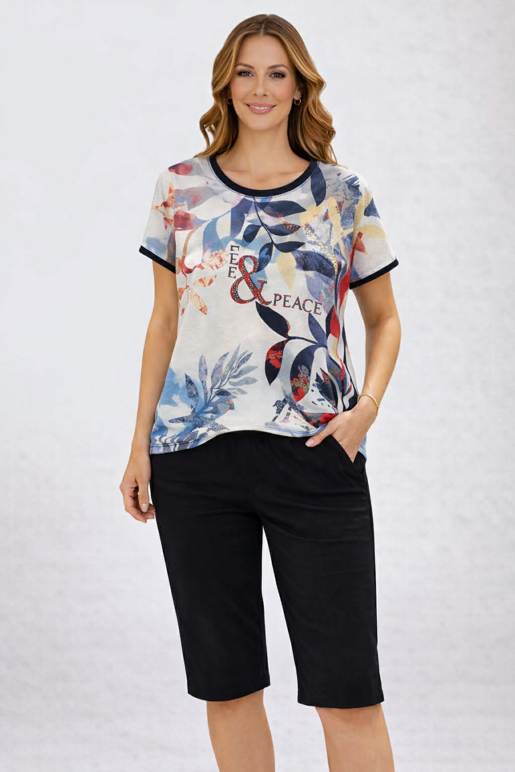 Navigazione bengalin Capri nadrág fekete