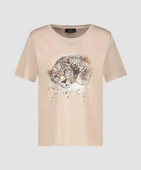 A Monari leopárd mintás rövidujjú felső alternatív nézete