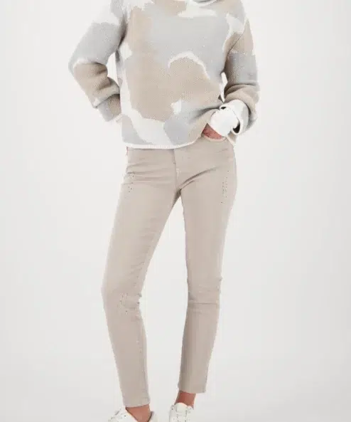 A Monari koptatott farmer strasszokkal (bézs) alternatív nézete