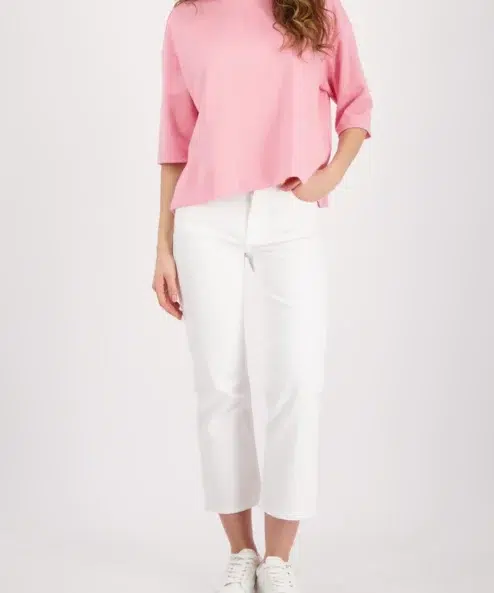 A Monari rózsaszín dombornyomott felső alternatív nézete