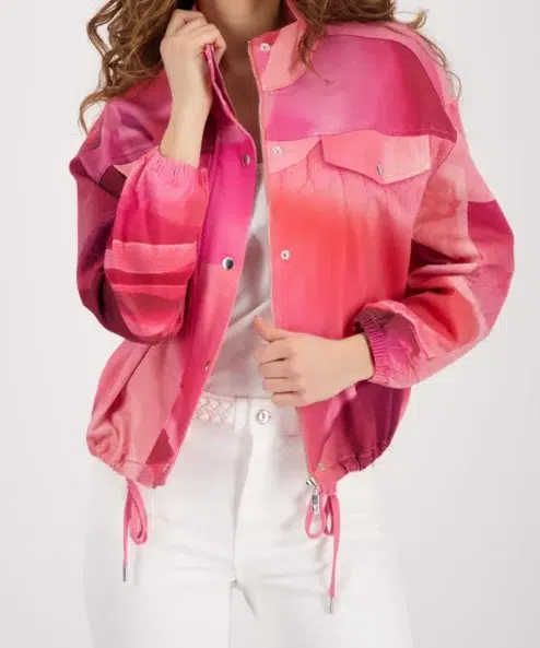 Monari pink mintás átmeneti kabát