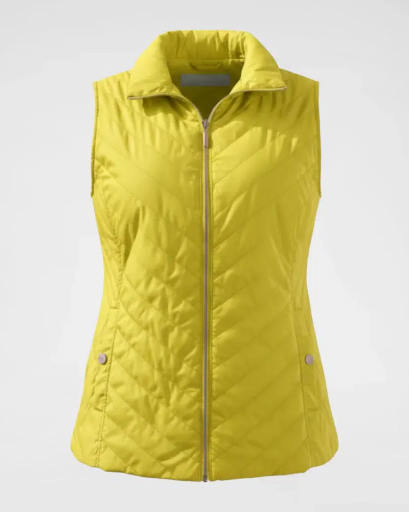 Navigazione Könnyű, steppelt mellény belső mobiltelefon-zsebbel sárga - Image 2