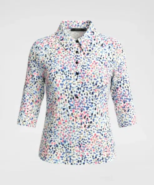 A Navigazione elegáns polóing 3/4 ujjal (pink-kék) alternatív nézete