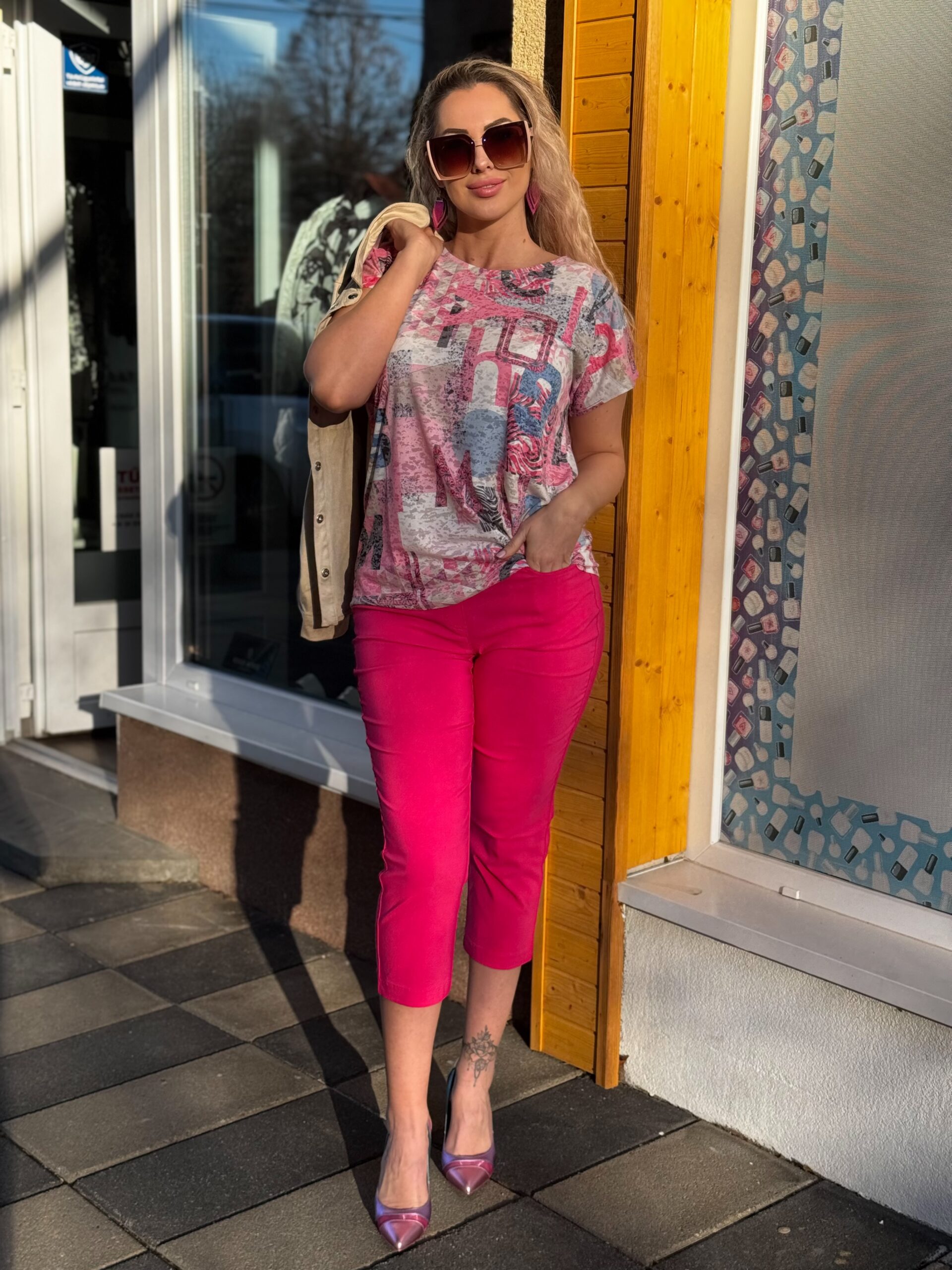 Navigazione bengalin Capri nadrág pink