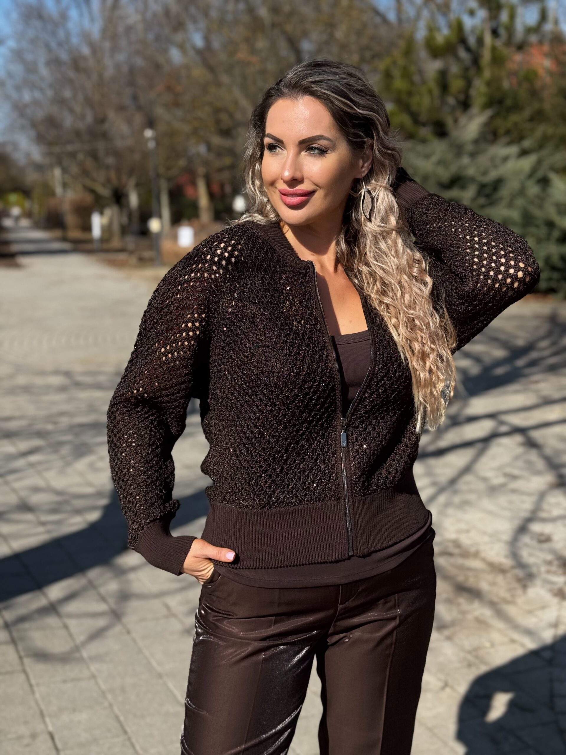 Monari basic top csokibarna - Image 8