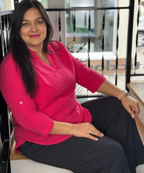 Navigazione muszlingéz galléros felső pink