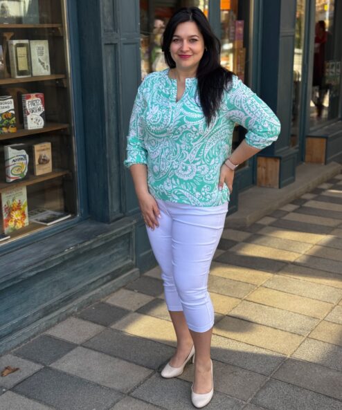 Navigazione bengalin Capri nadrág fehér