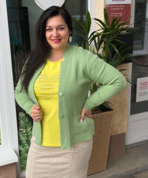 A Bloomings álló galléros blézer zöld alternatív nézete