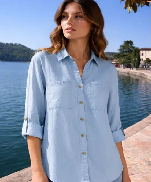 A Navigazione felhajtható ujjú ing alternatív nézete