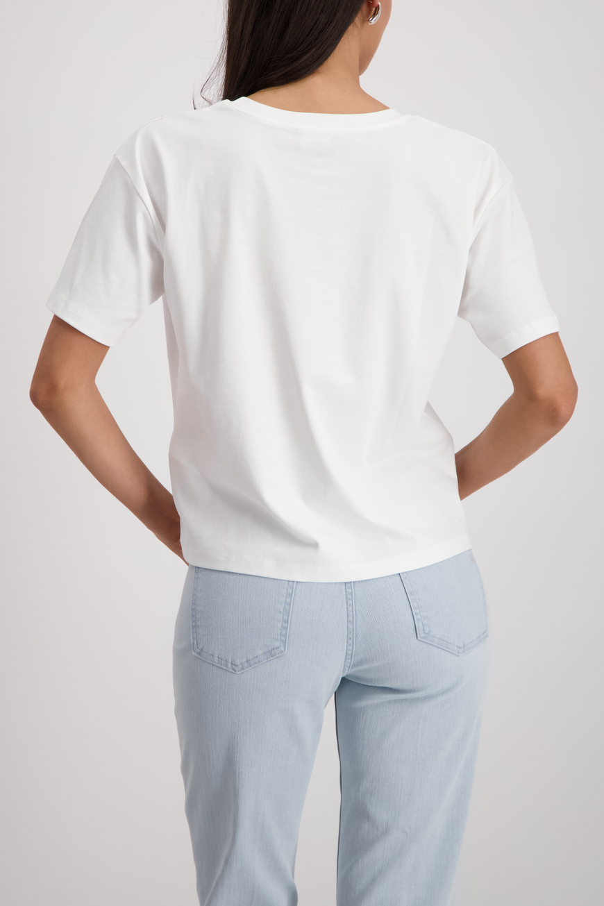 Monari feliratos rövidujjú felső (bézs-sárga) - Image 5