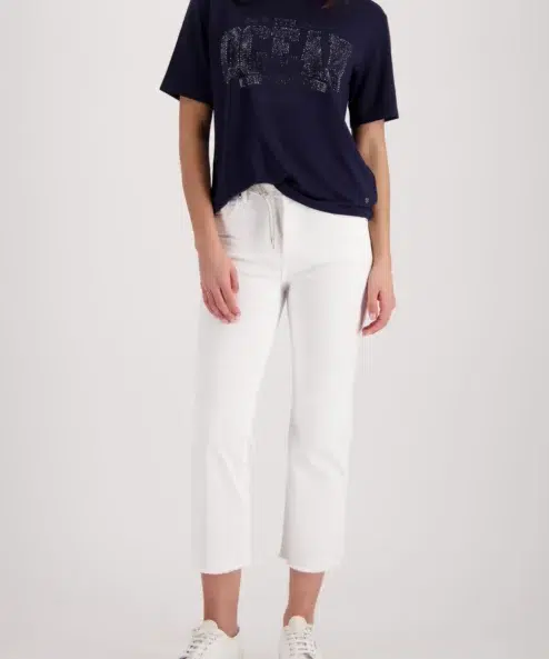 A Monari Dekoratív részletekkel díszített póló sötétkék alternatív nézete