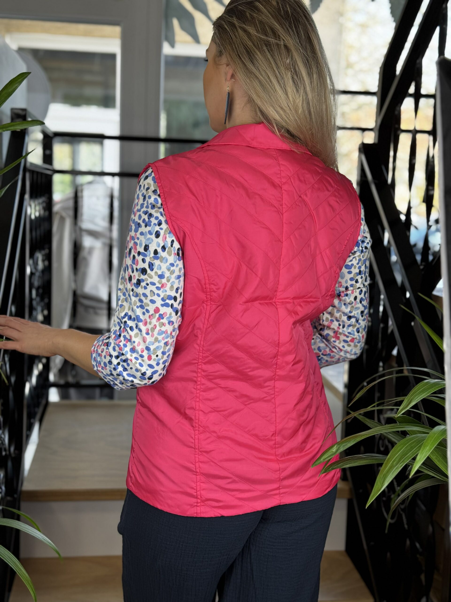 Navigazione Könnyű, steppelt mellény belső mobiltelefon-zsebbel pink - Image 3