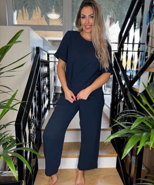 Navigazione muszlingéz nadrág 7/8 hosszal sötétkék