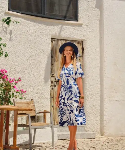 Dolcezza Midi ruha X „Blue Lotus"