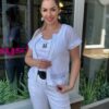Dolcezza pamut hálós fehér rövid ujjú kabát - Blézer | MyBerill Boutique