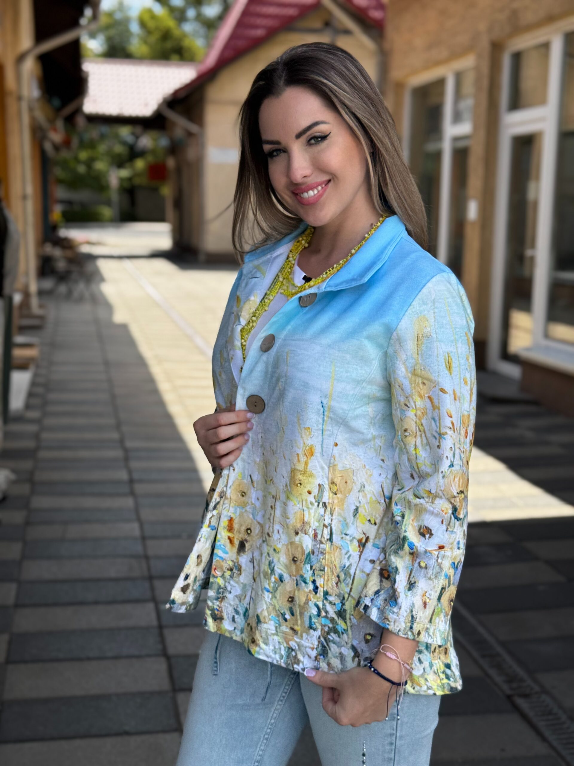 Dolcezza “Parti Virágok” Blézer - 3/4-es ujjú, 2. kép | MyBerill Boutique
