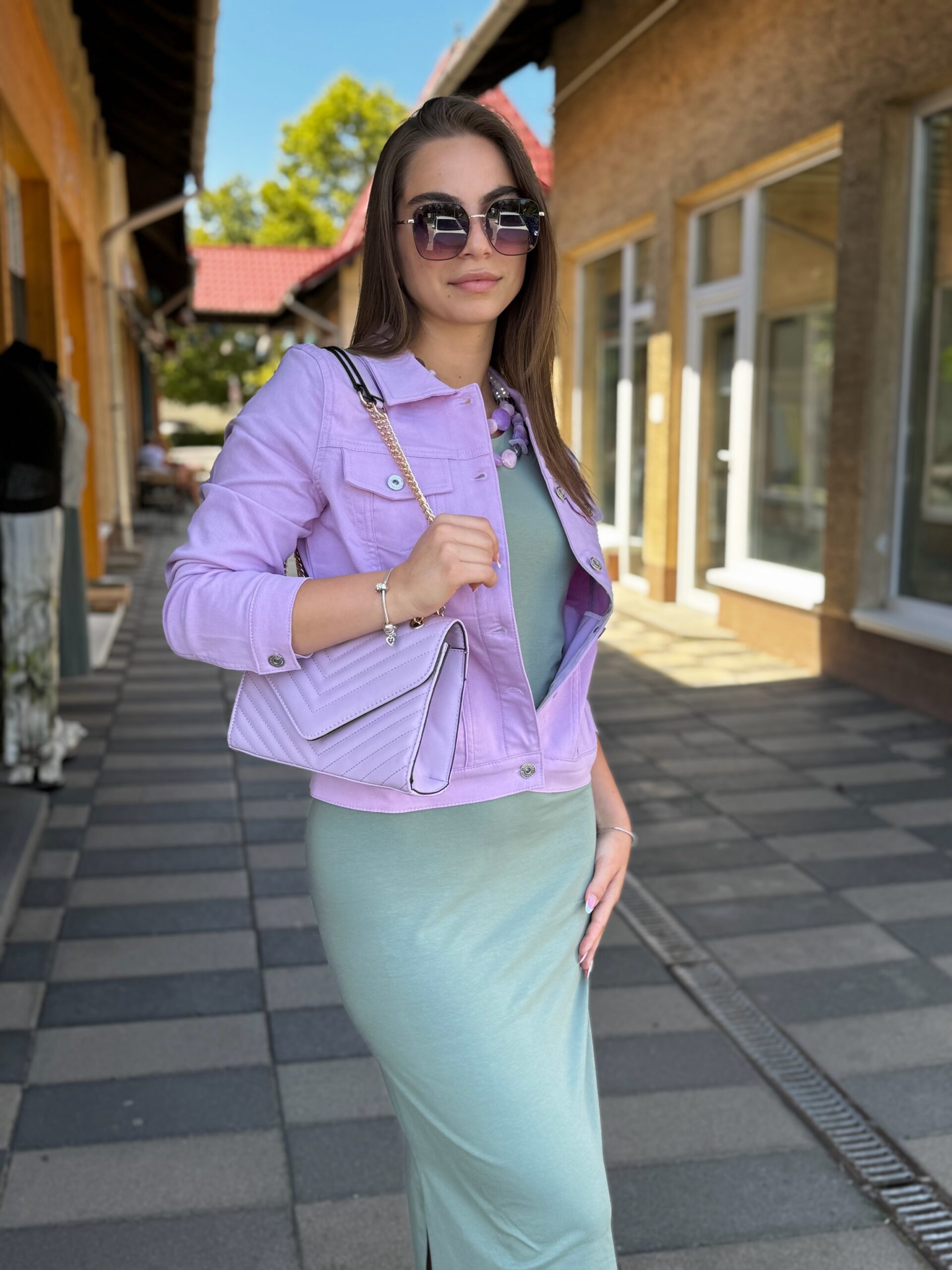 Dolcezza Jeans kabát lila