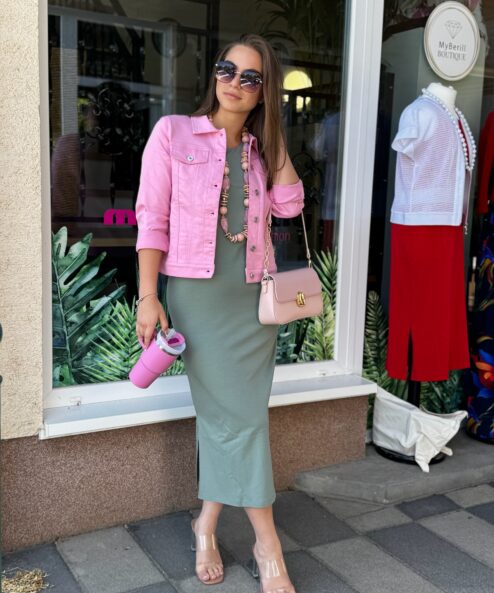 Dolcezza ujjatlan Pamut midi ruha keki - Image 4