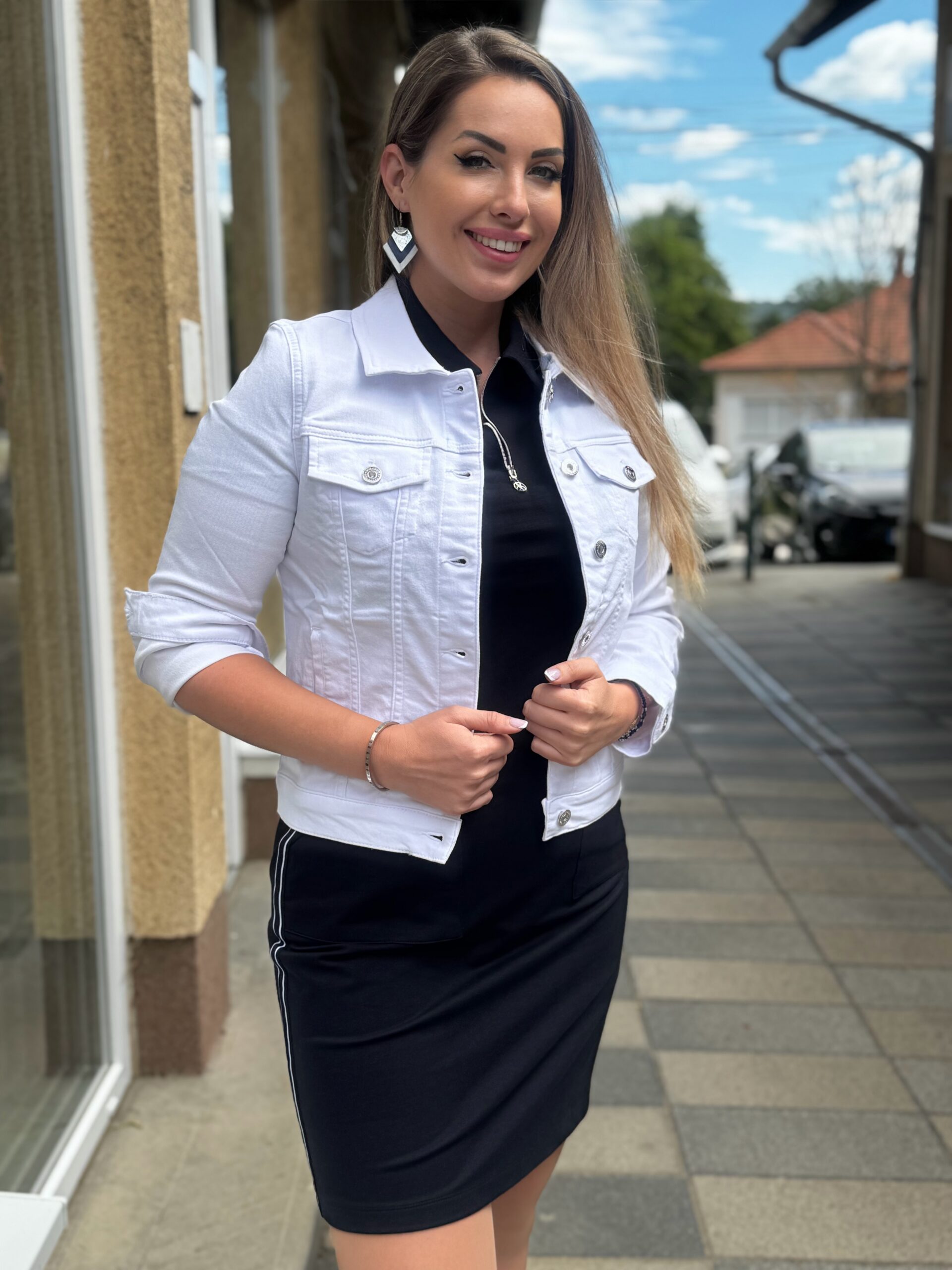 Dolcezza Jeans kabát fehér