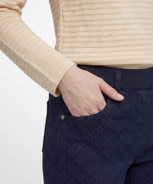 Rabe Sötétkék grafikus mintás jeggings - Image 4