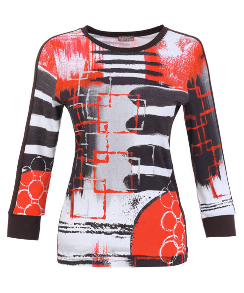 Dolcezza „Geo Stripes” kerek nyakú felső - Image 3