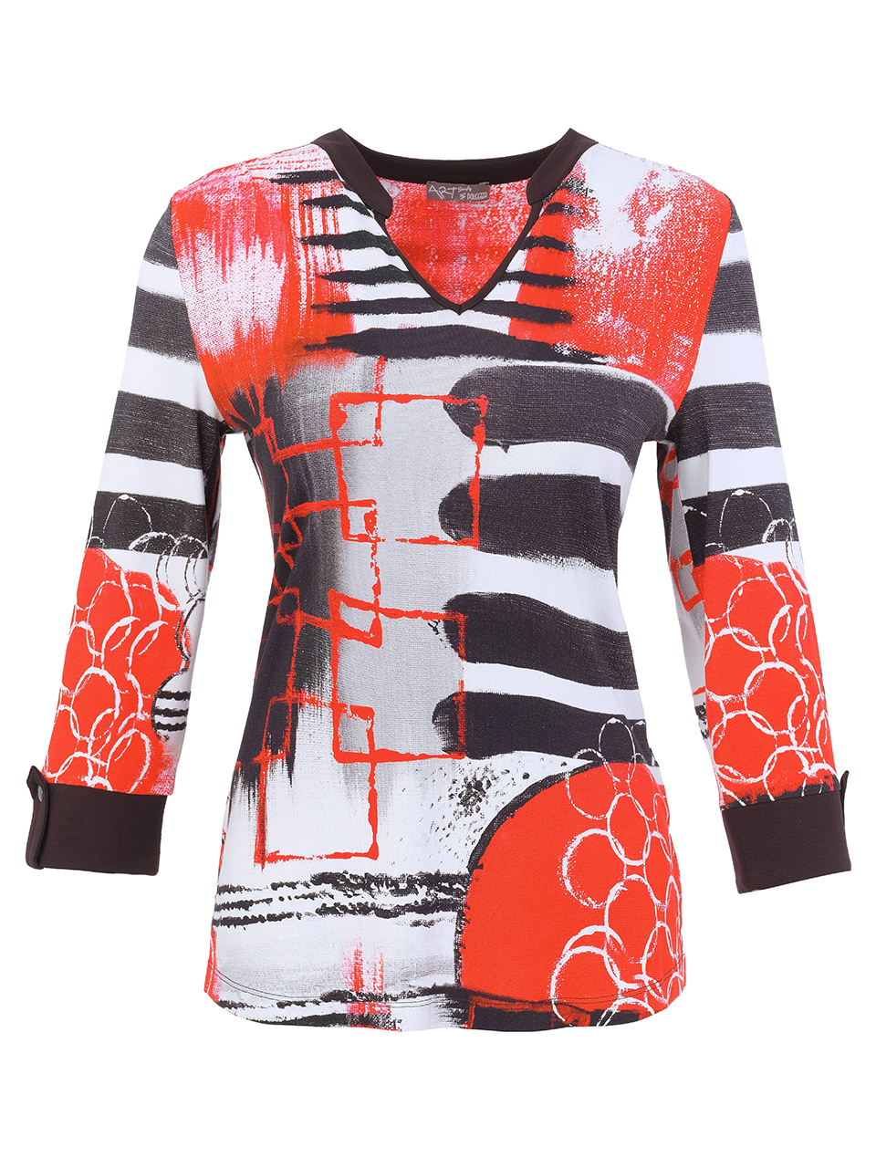 Dolcezza „Geo Stripes” V kivágott felső - Image 4
