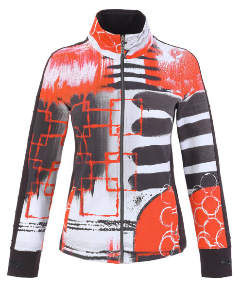 Dolcezza „Geo Stripes” cipzáras kabátka - Image 3