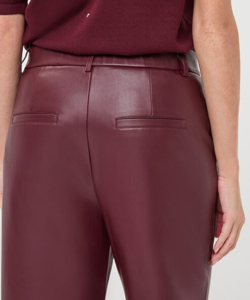 ESQUALO bordó bőr hatású nadrág - bordó, 4. kép | MyBerill Boutique