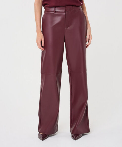 ESQUALO bordó bőr hatású nadrág - bordó, 5. kép | MyBerill Boutique